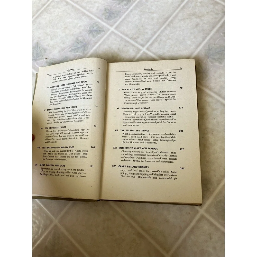 Vintage Cookbook Food For Two Ida Bailey Allen 1947‎ Garden City Publishing